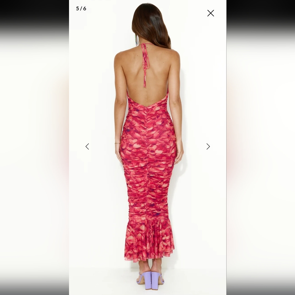 Hello Molly Vibrant Red Backless Dress - Picture 4 of 9